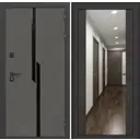 Входная дверь Labirintdoors Карбон 205x88см правый цвет венге/лофт графит с зеркалом ФЛЗ-1