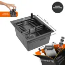 Мойка для кухни Glyph GL34050BD/W02-114B/W302644B/W405B 50x40 см глубина чаши 22 см нержавеющая сталь цвет графит
