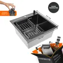 Мойка для кухни Glyph GL35050BD/W02-114B/W302644B/W405B 50x50 см глубина чаши 22 см нержавеющая сталь цвет графит