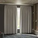 Комплект штор на ленте блэкаут Miamoza Nola 150x250 см цвет коричневый