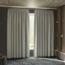 Комплект штор на ленте блэкаут Miamoza Nola 150x250 см цвет серо-бежевый