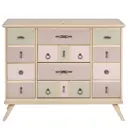Комод Bogacho 115.5x93x38 см 8 ящиков МДФ цвет разноцветный 11535/акварель