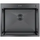 Врезная мойка Hoffger HFG-6045B 45x60x22 см нержавеющая сталь цвет черный