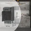 Кухонный шкаф напольный Парма 40x85.2x60 см ЛДСП цвет камень темный