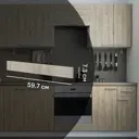 Декоративный фасад для кухонного шкафа под духовку Дейма темная 59.7x7.3 см ЛДСП цвет коричневый