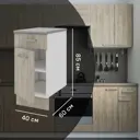 Кухонный шкаф напольный с ящиком Дейма темная 40x85x60 см ЛДСП цвет коричневый