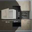 Кухонный шкаф навесной над вытяжкой Дейма темная 50x33.8x29 см ЛДСП цвет коричневый