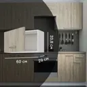 Кухонный шкаф навесной над вытяжкой Дейма темная 60x33.8x29 см ЛДСП цвет коричневый