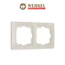 Рамка для розеток и выключателей Werkel Snabb basic 2 поста цвет слоновая кость