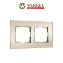Рамка для розеток и выключателей Werkel Senso W0023111 2 поста цвет шампань