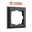 Рамка для розеток и выключателей Werkel Fiore 1 пост цвет черный