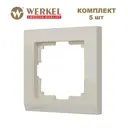 Рамка для розеток и выключателей Werkel Stark 1 пост цвет слоновая кость 5 шт.