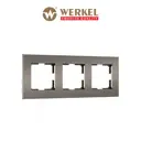 Рамка для розеток и выключателей Werkel Slab W0032963 3 поста цвет бронза матовый