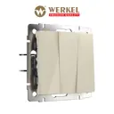 Выключатель встраиваемый Werkel a051488 3 клавиши цвет слоновая кость