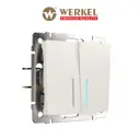 Выключатель встраиваемый Werkel a051174 2 клавиши с подсветкой цвет жемчужно-белый