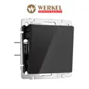 Выключатель встраиваемый Werkel Встраиваемые механизмы W1110048 1 клавиша цвет черный