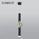 Светильник подвесной светодиодный Eurosvet 50191/1 led черный/золото 2 м² нейтральный белый свет цвет черный