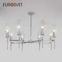 Люстра потолочная EUROSVET 60143/8 Prism 8 ламп 14 м² цвет хром/прозрачный