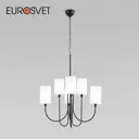 Люстра подвесная Eurosvet 60164/6 A065746 6 ламп 11 м² цвет черный/белый