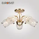 Люстра потолочная Eurosvet 00000073715 5 ламп 24 м² цвет жёлтый/золотой