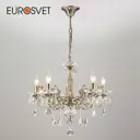 Люстра с хрусталем EUROSVET 3281/5 античная бронза