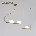 Светильник подвесной EUROSVET a061372 Stair 3 лампы 4 м² цвет белый/латунь