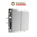 Выключатель встраиваемый Werkel W1122406 2 клавиши цвет серебряный