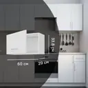 Кухонный шкаф навесной над вытяжкой Агидель 60x33.8x29 см МДФ цвет белый