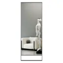 Зеркало в черной раме напольно-настенное прямоугольное Genglass Halfeo Slim Leg Black XL 220x80 см