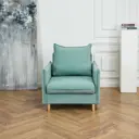 Кресло Brendoss Гримма 100x92x94 см велюр цвет мятный