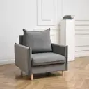 Кресло Brendoss Гримма 100x92x94 см велюр цвет серый