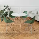 Комплект кухонных стульев 4 шт Derstuhl Chrom 45x82x45 см полипропилен цвет темно-зеленый