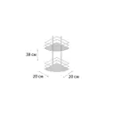 Полка для ванной комнаты Fixsen 710W-2 2-ярусная угловая цвет Белый
