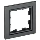 Рамка для розеток и выключателей Iek Brite 1 пост цвет черный