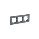 Рамка для розеток и выключателей Iek Brite 3 поста стекло цвет графит
