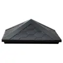 Колпак на столб Композит 54 385x385x160мм 1.5 кирпича черный 1шт