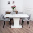 Кухонный стол прямоугольный Frenesie Грант 110x70 см стекло цвет белый, жемчужно-белый
