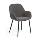 Стул La forma Konna 52x79x49 см текстиль цвет серый