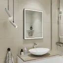 Зеркало для ванной Stretto Black с подсветкой 60x80 см