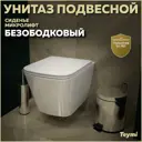 Унитаз подвесной Teymi T40303 безободковый с сиденьем микролифт