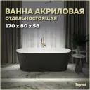 Ванна акриловая отдельностоящая Teymi Kati 170x80x58см чёрная матовая T130113