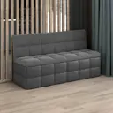 Скамья Трия Домино 236295 151x82x58 см велюр цвет кожзам серый/велюр серый