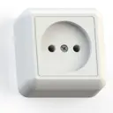 Розетка накладные Кунцево-электро 8006 без заземления цвет белый