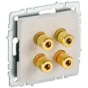 Розетка аудио встраиваемая Iek Brite BR-S40-K10 цвет бежевый