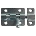 Шпингалетный замок мебельный ЗТ-4 7 см цвет цинк