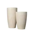 Вазон напольный для цветов и растений Замша d 30.4 см h 58 см 29.5 л бетон белый