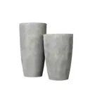 Вазон напольный для цветов и растений Замша d 30.4 см h 58 см 29.5 л бетон серый