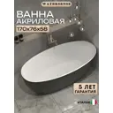 Ванна Watersense Milana акриловая 170x76 отдельностоящая черная матовая