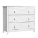 Комод Ellipse furniture Wood 3 ящика 107x46x91 см МДФ цвет белый
