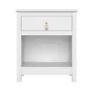 Тумба прикроватная Ellipse furniture 56x66x43 см 1 ящик МДФ цвет белый